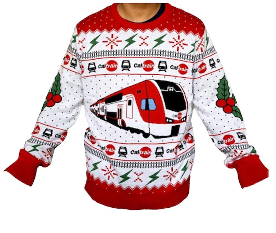 Image of Caltrain holiday sweater